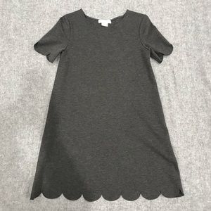 EUC Charcoal Gray Scalloped T-Shirt Dress